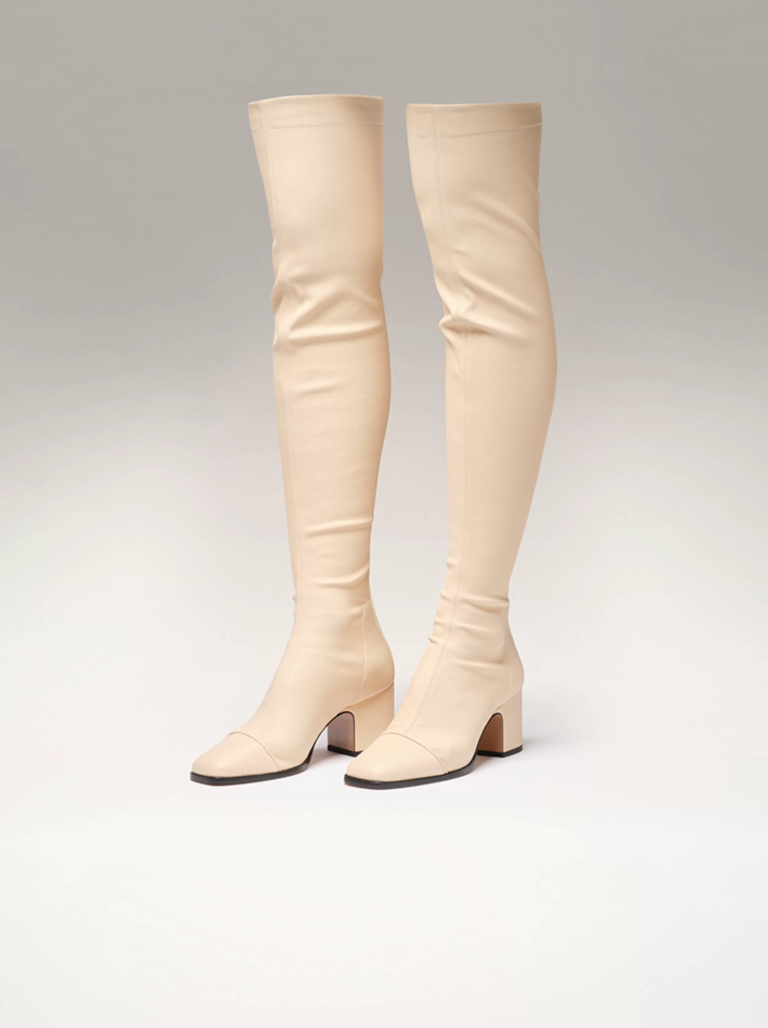 Nomasei WHISPER-Cuissardes-BlancPompéi- Stretchline | Bottes & Bottines